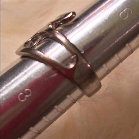 925 SterlingSilver Cut Out Spoon Ring sz 7.1 - Picture 4 of 8